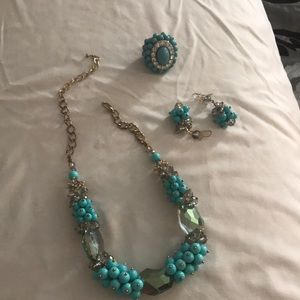 Turquoise costume jewelry set